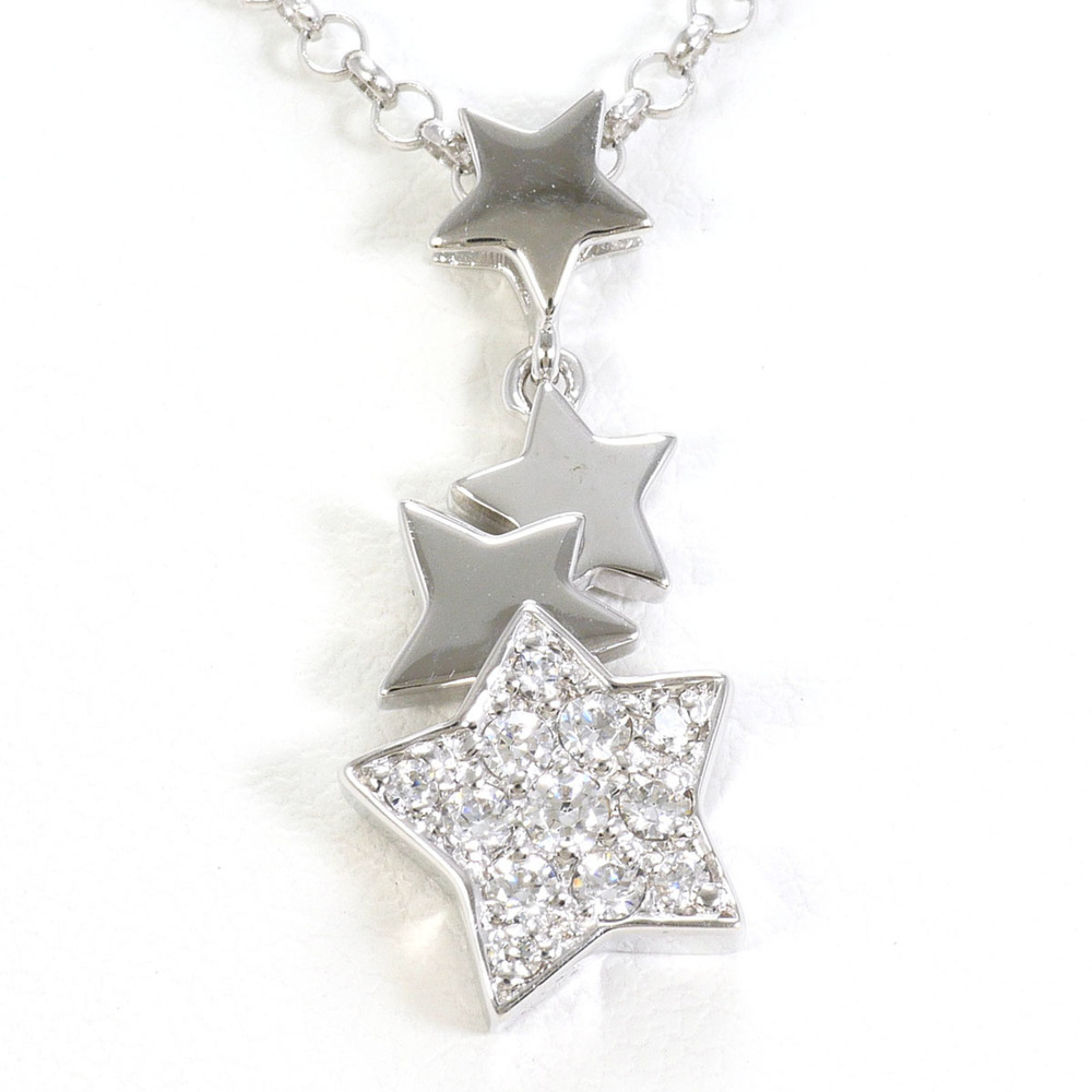 VINTAGE 14k Silver Zircon Necklace